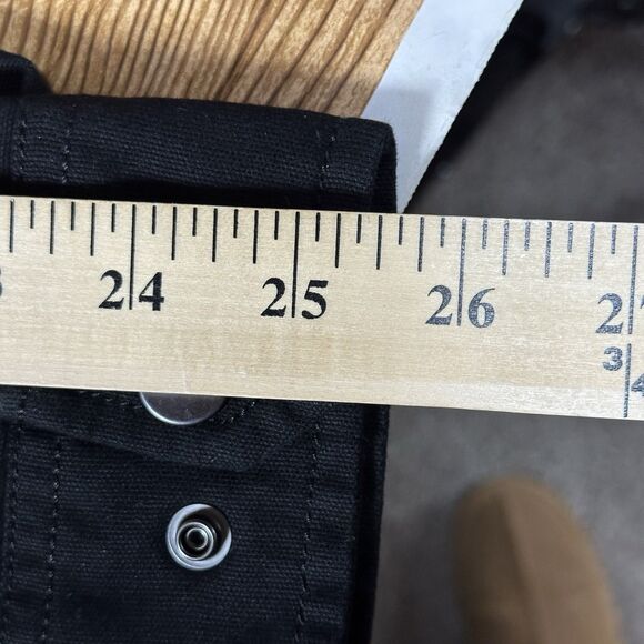 New Carhartt Rugged Flex Relaxed Fit Canvas Fleece-Lined Shirt Jacket Black Med - Picture 11 of 16